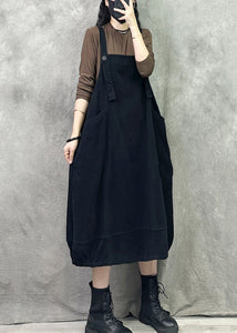 Original Design Coffee Pockets Spaghetti Strap Dress Spring Summer