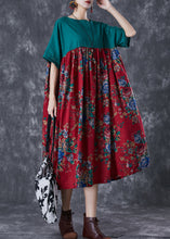 Load image into Gallery viewer, Original Design Colorblock Oversized Patchwork Cotton Maxi Dresses Summer