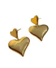 Load image into Gallery viewer, Original Design Gold Alloy Love Drop Earrings