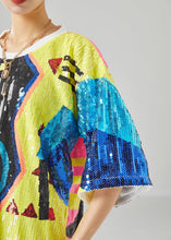 Load image into Gallery viewer, Original Design Multicolor Sequins Oversized Tank Tops Summer