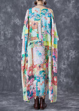 Load image into Gallery viewer, Original Design Oversized Print Linen Maxi Dresses Bracelet Sleeve