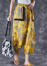 Load image into Gallery viewer, Original Design Yellow Oversized Print Cotton Pants Summer