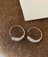 Load image into Gallery viewer, Oversize Gold Metal Overgild Wheat Ear Circle Hoop Earrings