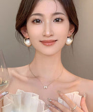 Load image into Gallery viewer, Oversize Gold Overgild Pearl Hoop Earrings