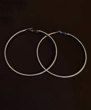 Load image into Gallery viewer, Oversize Silk Metal Circle Hoop Earrings