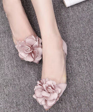 Load image into Gallery viewer, Pink Floral Comfy Splicing Walking Sandals Pointed Toe