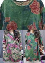 Load image into Gallery viewer, Pink Low High Design Linen Tops Long Sleeve