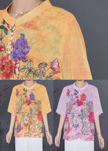 Load image into Gallery viewer, Pink Patchwork Chiffon Shirt Oversized Print Summer