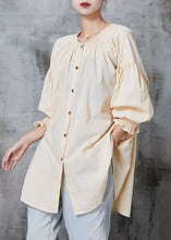 Load image into Gallery viewer, Plus Size Apricot Oversized Cotton Shirt Spring