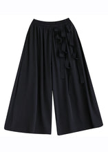 Load image into Gallery viewer, Plus Size Black Pockets Elastic Waist Crop Pants Skirt