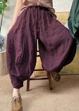 Load image into Gallery viewer, Plus Size Blackish Green Elastic Waist Linen Lantern Pants Summer