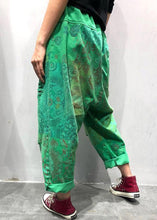 Load image into Gallery viewer, Plus Size Blue Print Tie Waist Ripped Wide Leg Pants Summer