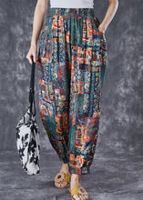 Load image into Gallery viewer, Plus Size Elastic Waist Print Pockets Cotton Pants Summer