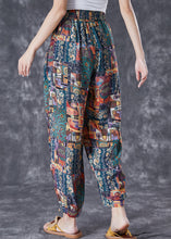 Load image into Gallery viewer, Plus Size Elastic Waist Print Pockets Cotton Pants Summer