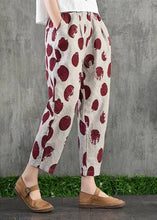 Load image into Gallery viewer, Plus Size Ethnic Style Black Printed Cotton Cropped Pants Summer