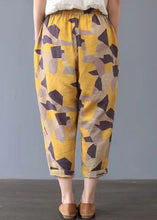 Load image into Gallery viewer, Plus Size Ethnic Style Black Printed Cotton Cropped Pants Summer