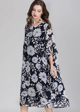 Load image into Gallery viewer, Plus Size Floral O Neck Patchwork Chiffon Dress Summer