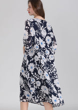 Load image into Gallery viewer, Plus Size Floral O Neck Patchwork Chiffon Dress Summer