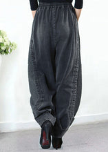 Load image into Gallery viewer, Plus Size Grey Pockets Patchwork Harem Fall Denim Pants