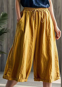 Plus Size Khaki Tie Waist Wide Leg Pants