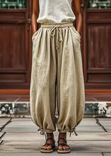 Load image into Gallery viewer, Plus Size Light Green Elastic Waist Lantern Pants