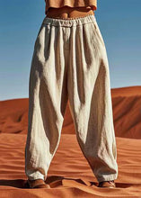 Load image into Gallery viewer, Plus Size Linen Patchwork Elastic Waist Waist Wide Pants