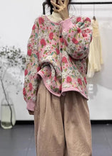 Load image into Gallery viewer, Plus Size Pink O Neck Button Jacquard Cozy Knit Cardigan Fall