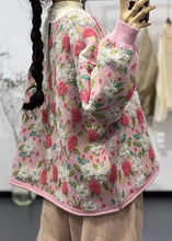 Load image into Gallery viewer, Plus Size Pink O Neck Button Jacquard Cozy Knit Cardigan Fall