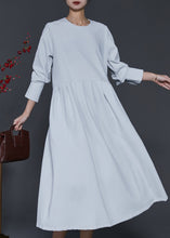 Load image into Gallery viewer, Plus Size Sky Blue Oversized Exra Large Hem Cotton Dress Spring