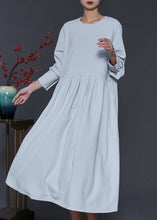 Load image into Gallery viewer, Plus Size Sky Blue Oversized Exra Large Hem Cotton Dress Spring