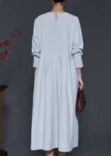 Load image into Gallery viewer, Plus Size Sky Blue Oversized Exra Large Hem Cotton Dress Spring