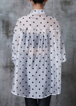 Load image into Gallery viewer, Plus Size White Oversized Print Silk Shirt Summer