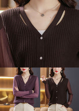 Load image into Gallery viewer, Purple Button Ice Size Knit Cardigan Long Sleeve