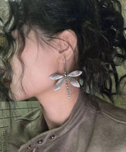 Load image into Gallery viewer, Retro Silk Sterling Silver Hollowing Out Butterfly Drop Earrings