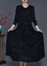 Load image into Gallery viewer, Silm Fit Black Exra Large Hem Lace Holiday Dresses Spring