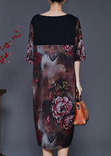 Load image into Gallery viewer, Simple Black Asymmetrical Patchwork Side Open Chiffon Dresses Summer