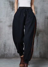 Load image into Gallery viewer, Simple Black Oversized Warm Fleece Harem Pants Winter