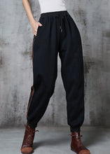 Load image into Gallery viewer, Simple Black Oversized Warm Fleece Harem Pants Winter