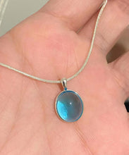 Load image into Gallery viewer, Simple Blue Alloy Gem Stone Pendant Necklace