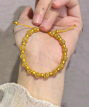 Load image into Gallery viewer, Simple Gold Sterling Handwoven Silver Overgild Embroidery Ball Chain Bracelet