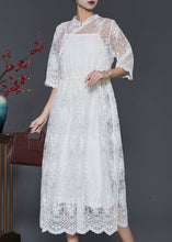 Load image into Gallery viewer, Simple White Hollow Out Lace Two Pieces Set Summer