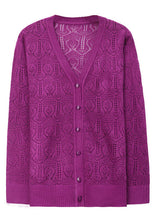 Load image into Gallery viewer, Slim Fit Purple Button Thin Ice Size Knit Cardigan Summer