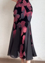 Load image into Gallery viewer, Slim Fit Red Butterfly Print Chiffon Spaghetti Strap Dress Sleeveless