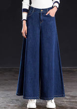 Load image into Gallery viewer, Spring Versatile Light Blue Pockets Denim Wide Leg Pants