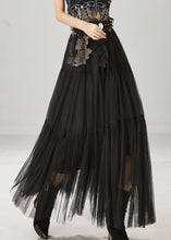 Load image into Gallery viewer, Style Black Embroidered Exra Large Hem Tulle Skirts Spring