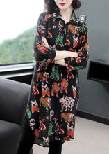 Load image into Gallery viewer, Style Black Peter Pan Collar Animal Print Patchwork Chiffon Shirts Summer