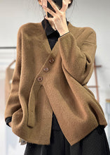 Load image into Gallery viewer, Style Chocolate Asymmetrical Thick Cashmere Knit Pullover Winter