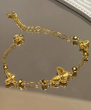 Load image into Gallery viewer, Style Gold Copper Overgild Butterfly Chain Bracelet