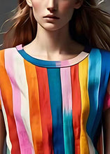 Load image into Gallery viewer, Style Rainbow Striped Pocket Cotton Beach Vest Summer