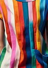 Load image into Gallery viewer, Style Rainbow Striped Pocket Cotton Beach Vest Summer